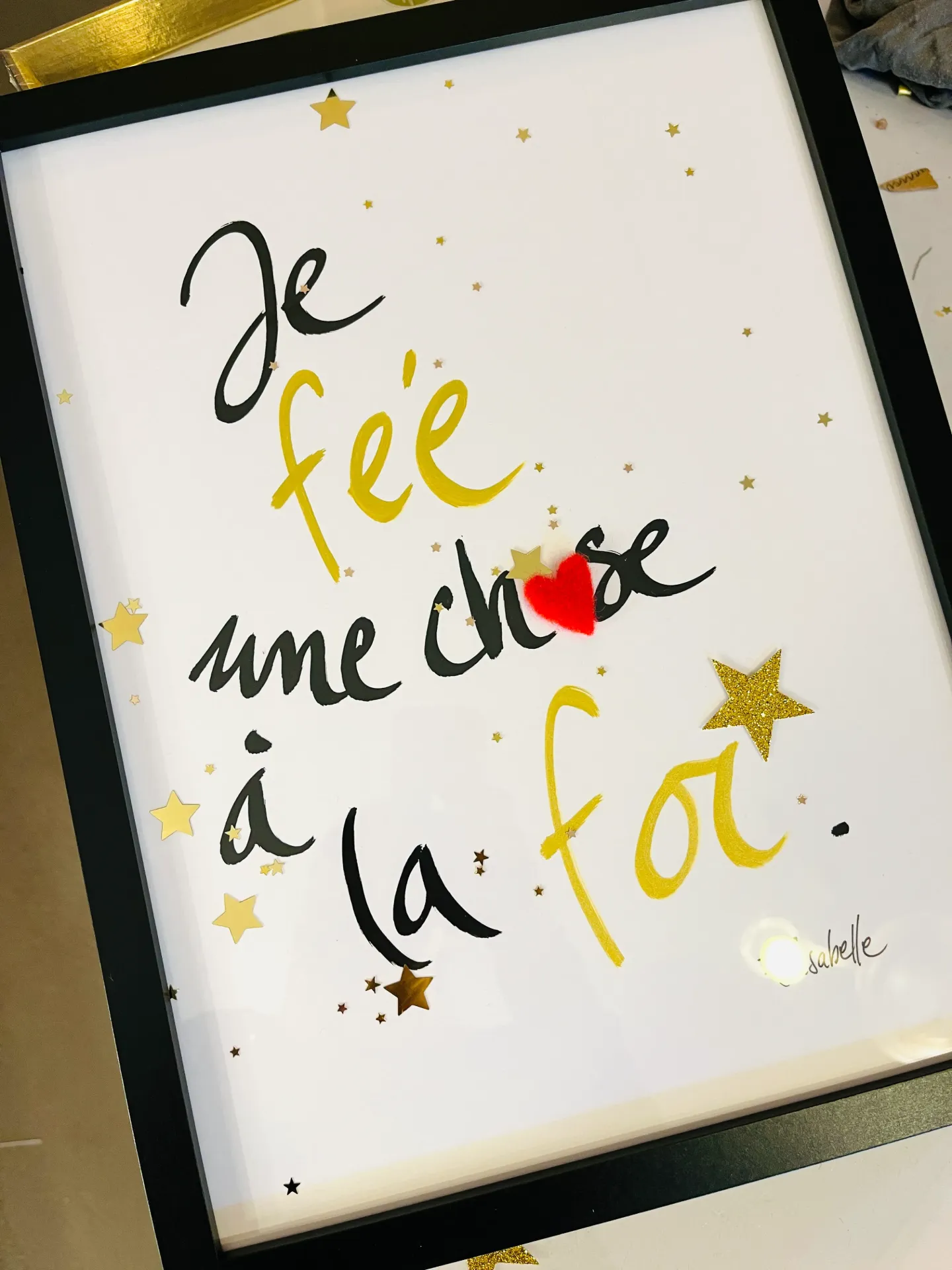 Cadre - Je fée une chose à la foi...! (Noir, 30 x 40 cm)