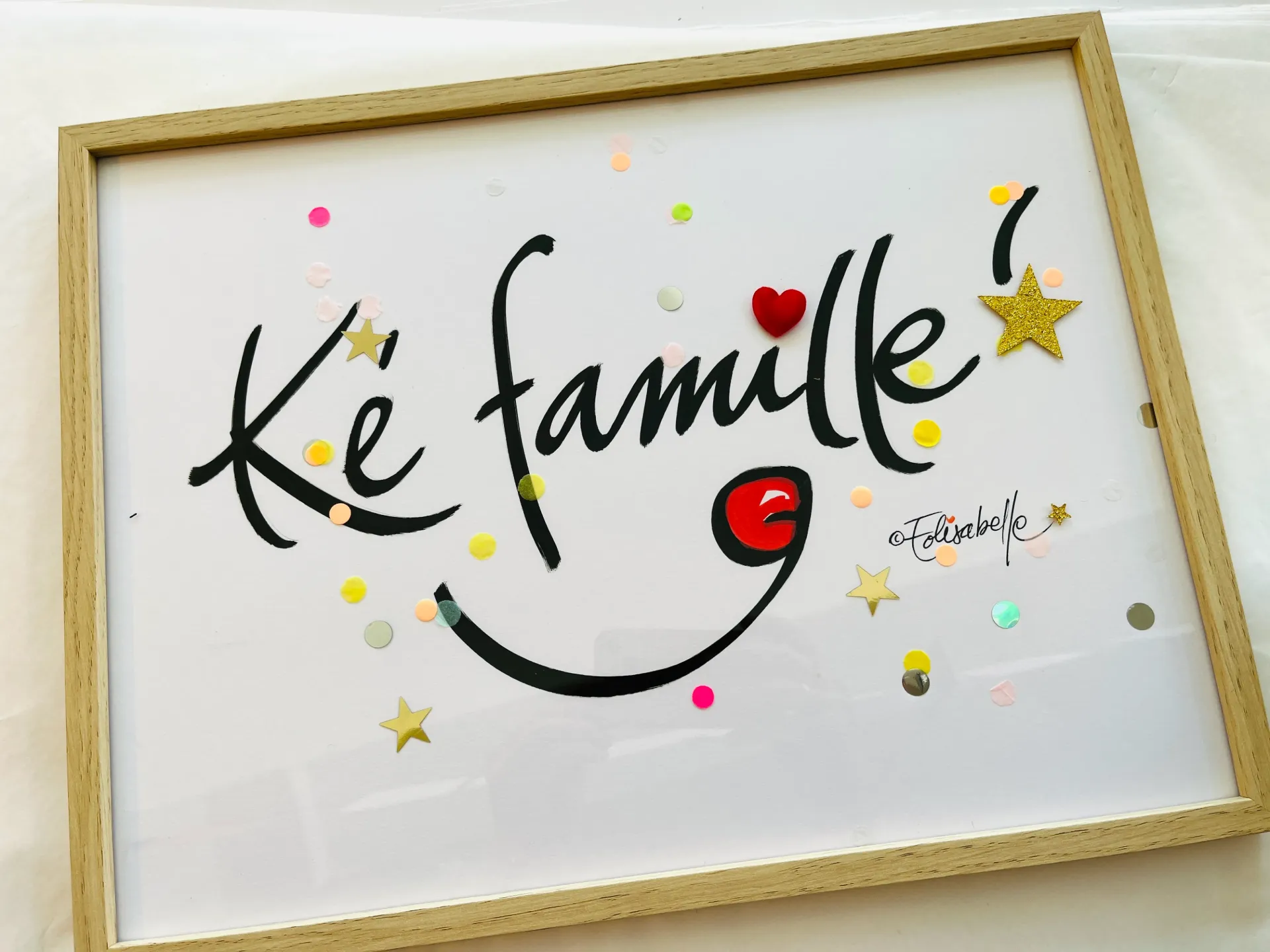 Cadre - Ké famille! (Noir, 30 x 40 cm)